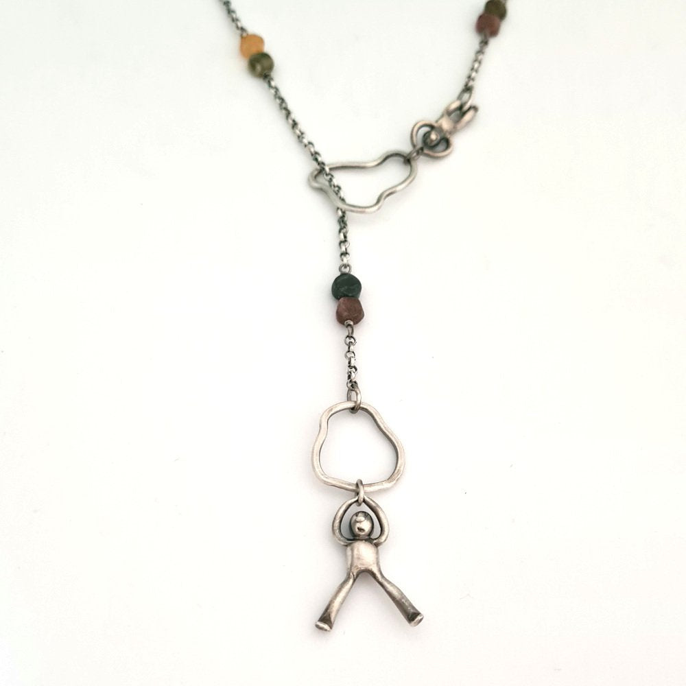 Tourmaline Gemstone Little Men Necklace