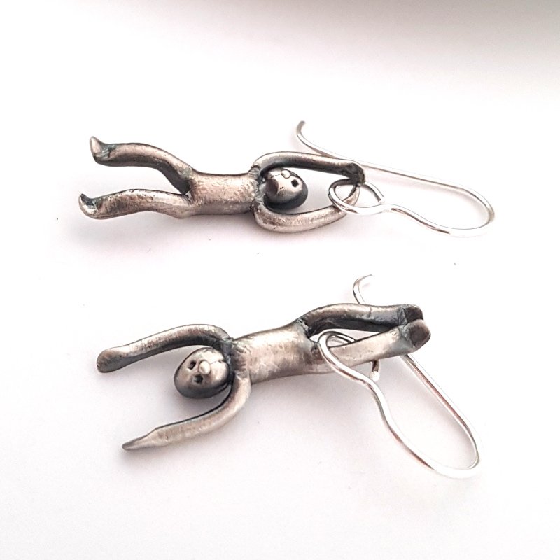 Little Men Up Down Earrings - Two Sizes