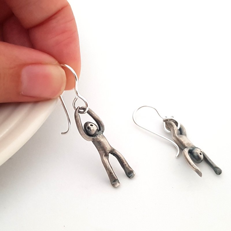 Little Men Up Down Earrings - Two Sizes