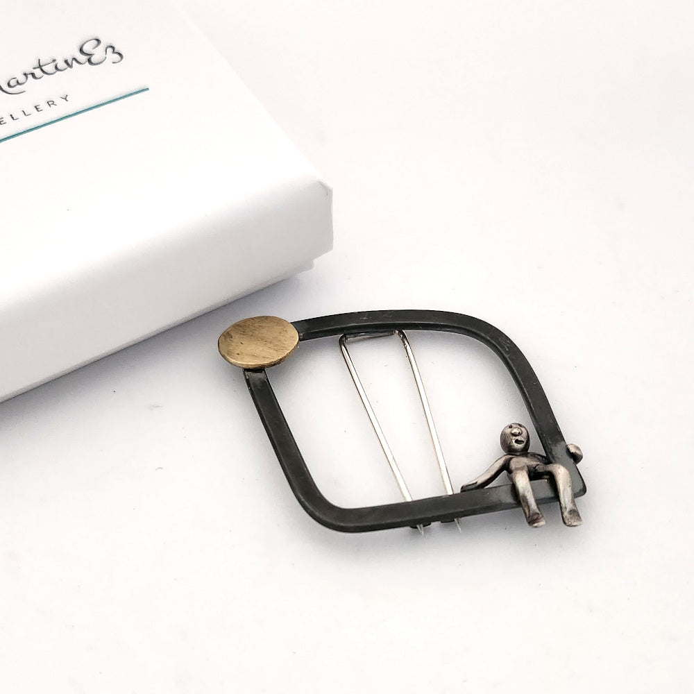 Frame Brooch 'Sitting In The Sun'