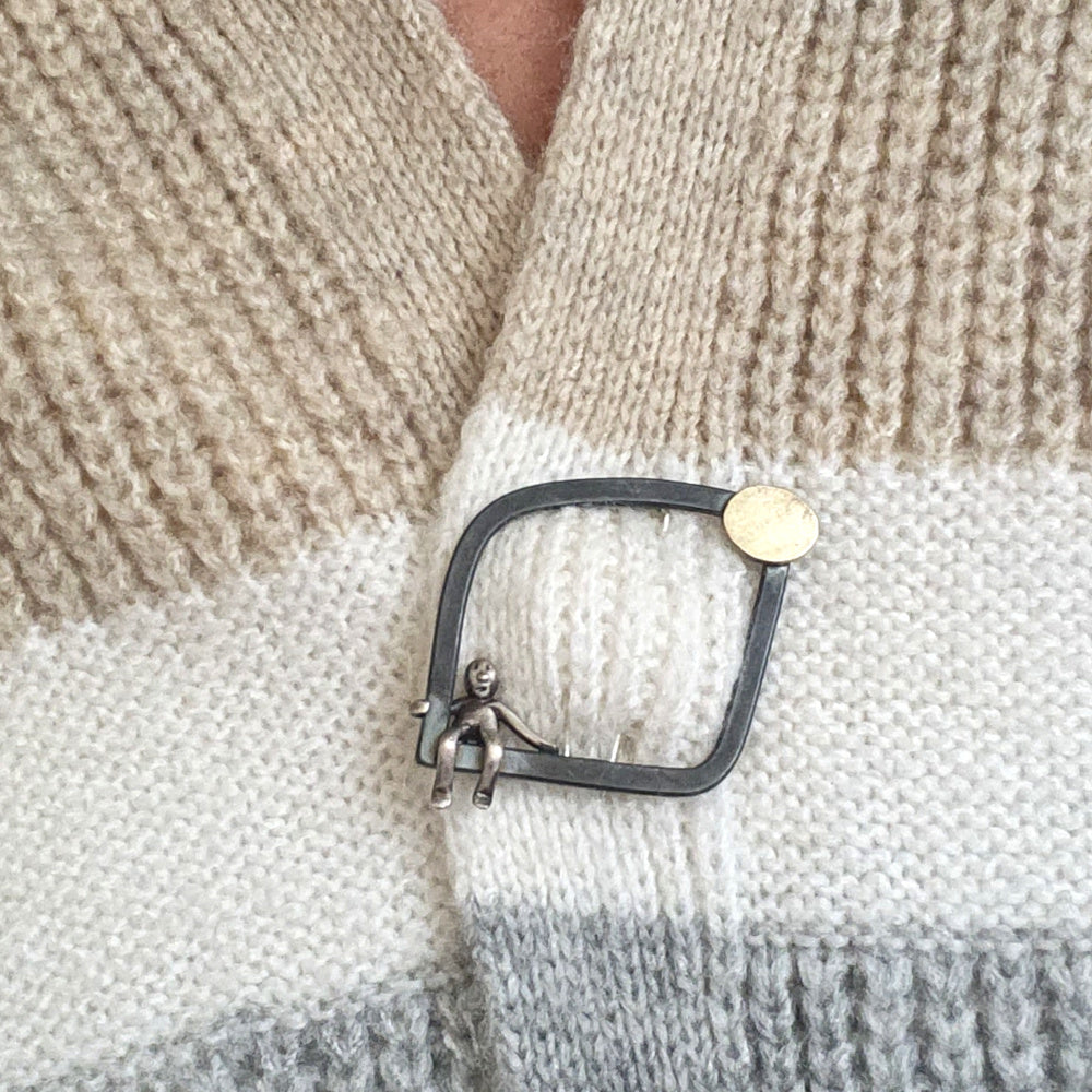 Frame Brooch 'Sitting In The Sun'