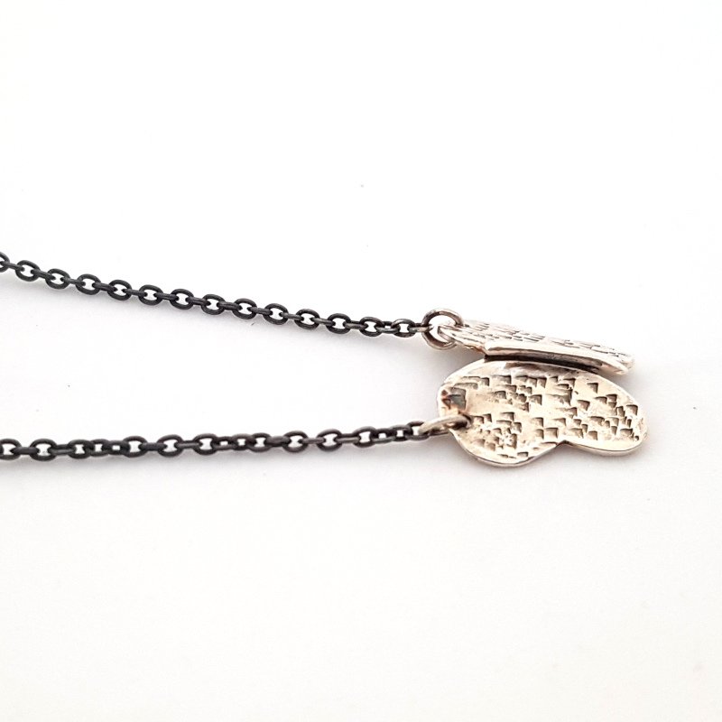 Hammered Sterling Silver Butterfly Necklace