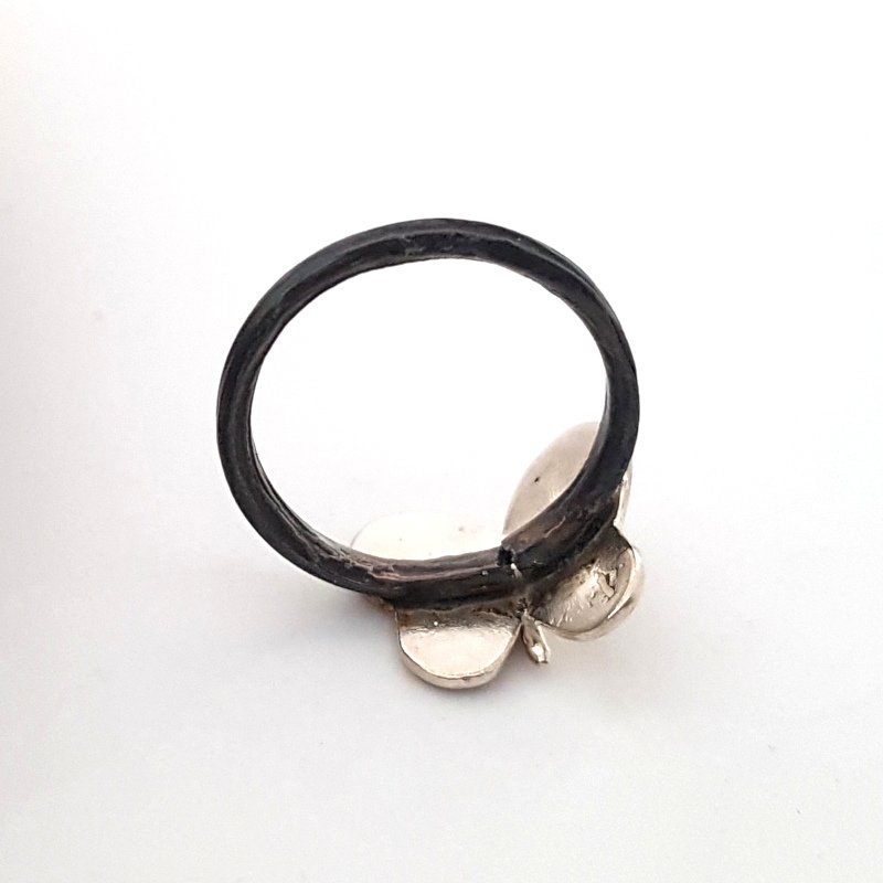 Butterfly Hammered Ring - Sterling Silver