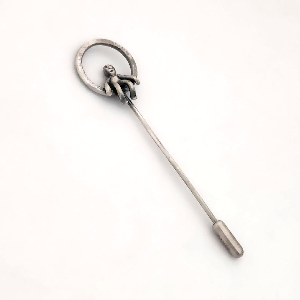Hammered Ring Stick Pin