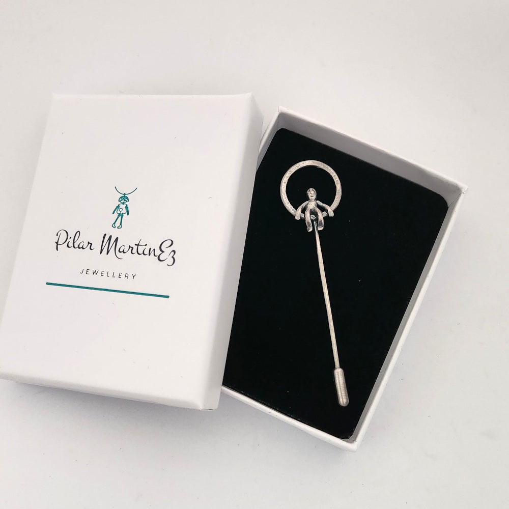 Hammered Ring Stick Pin