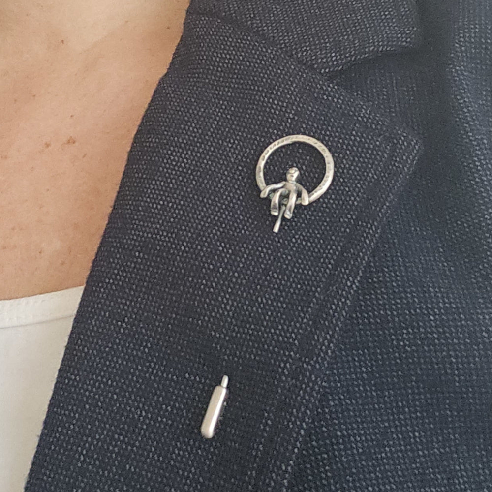 Hammered Ring Stick Pin