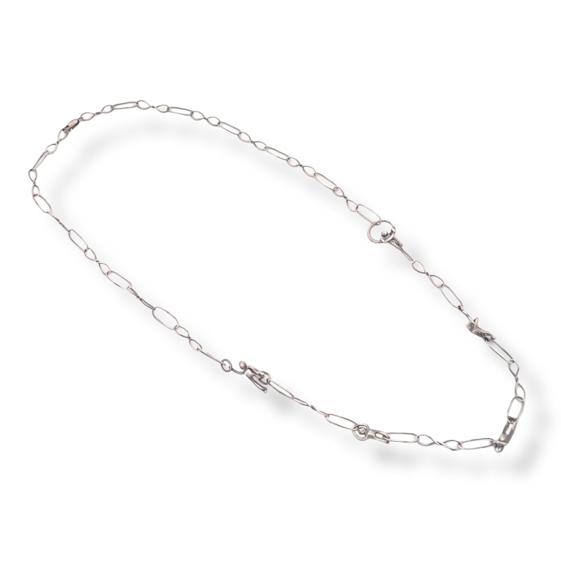 Handmade Big Links Sterling Silver Long Necklace
