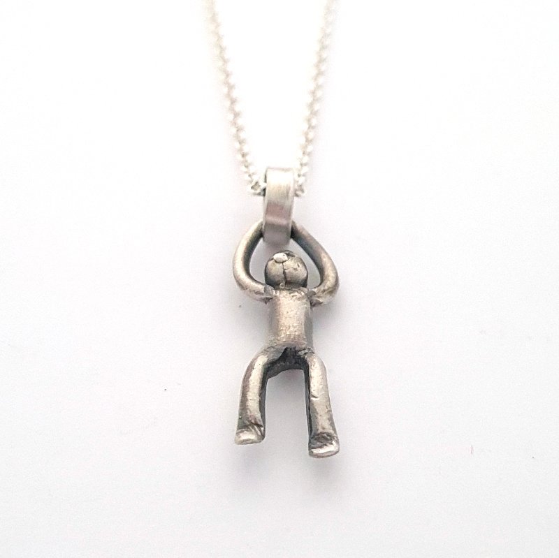 Little Men Hanging Pendant - Sterling Silver