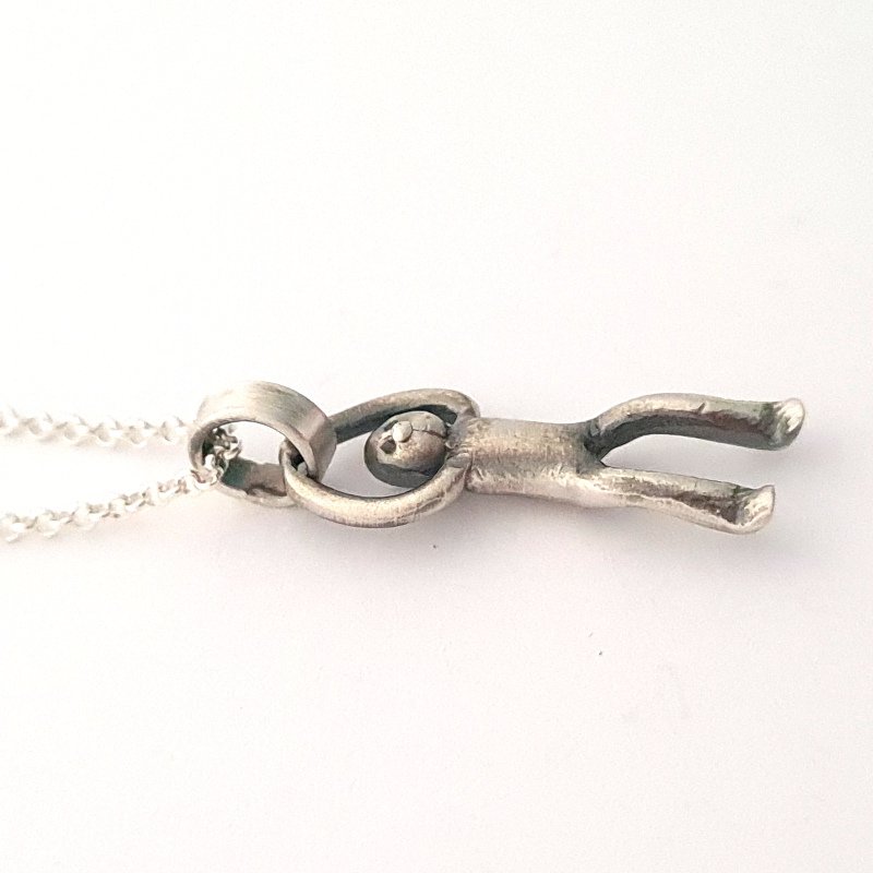 Little Men Hanging Pendant - Sterling Silver