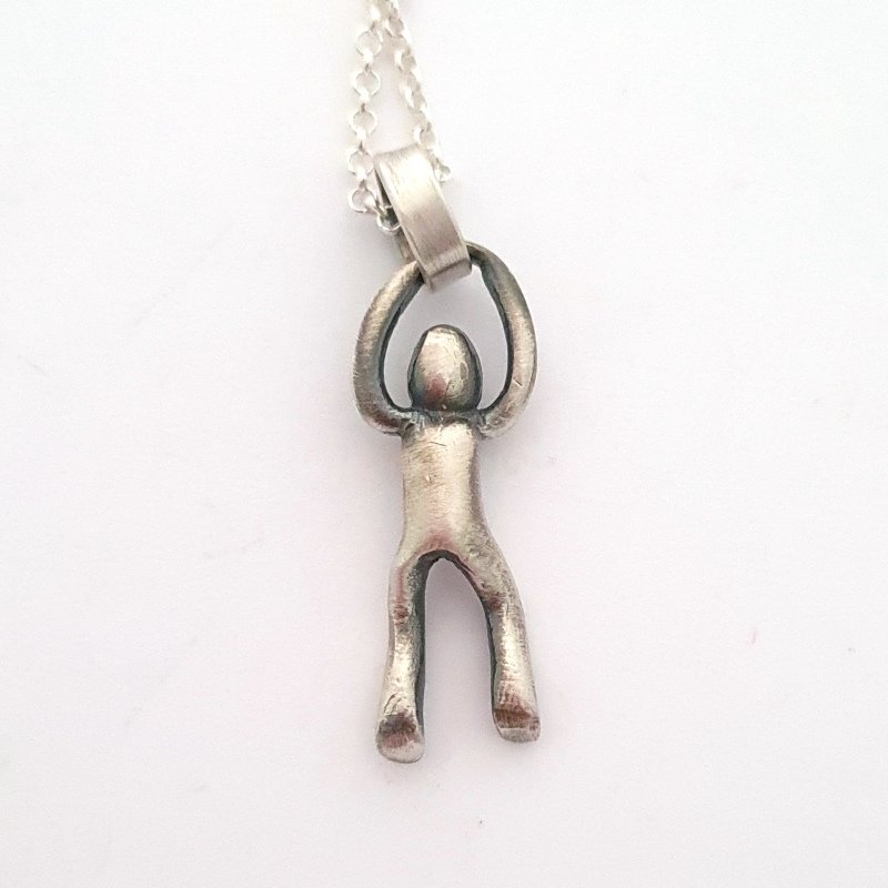 Little Men Hanging Pendant - Sterling Silver