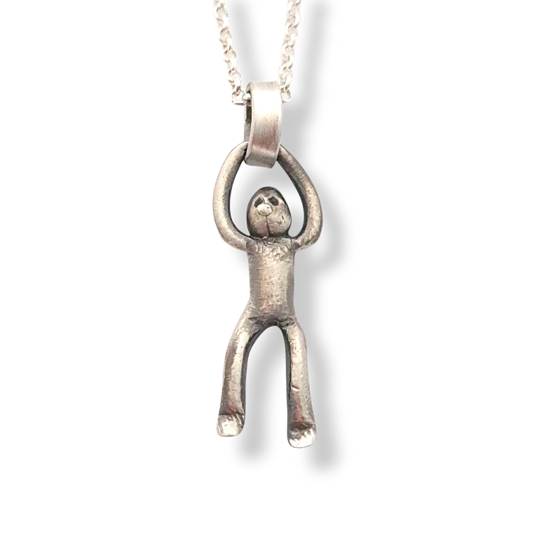 Little Men Hanging Pendant - Sterling Silver
