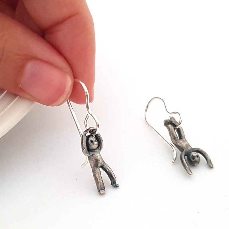 Little Men Up Down Earrings - Two Sizes