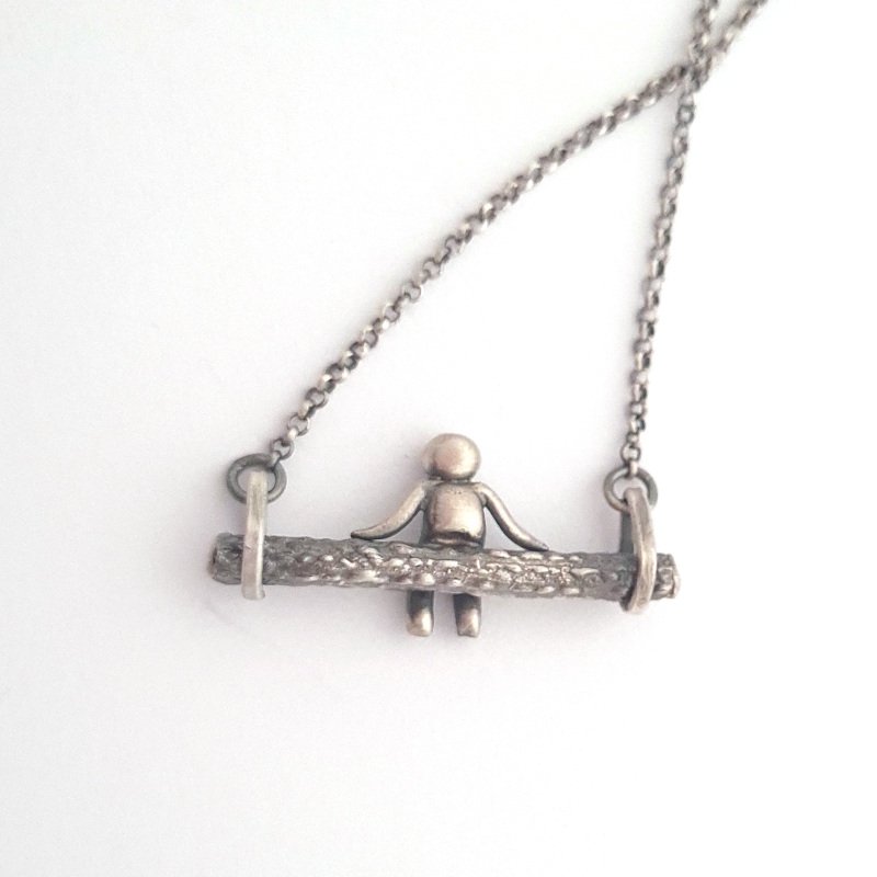 Sterling Silver Tree Trunk Set