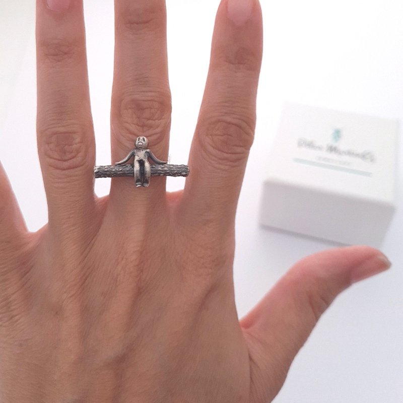 Sterling Silver Tree Trunk Set