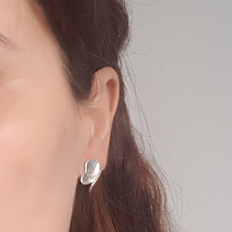 Hammered Sterling Silver Butterfly Earrings
