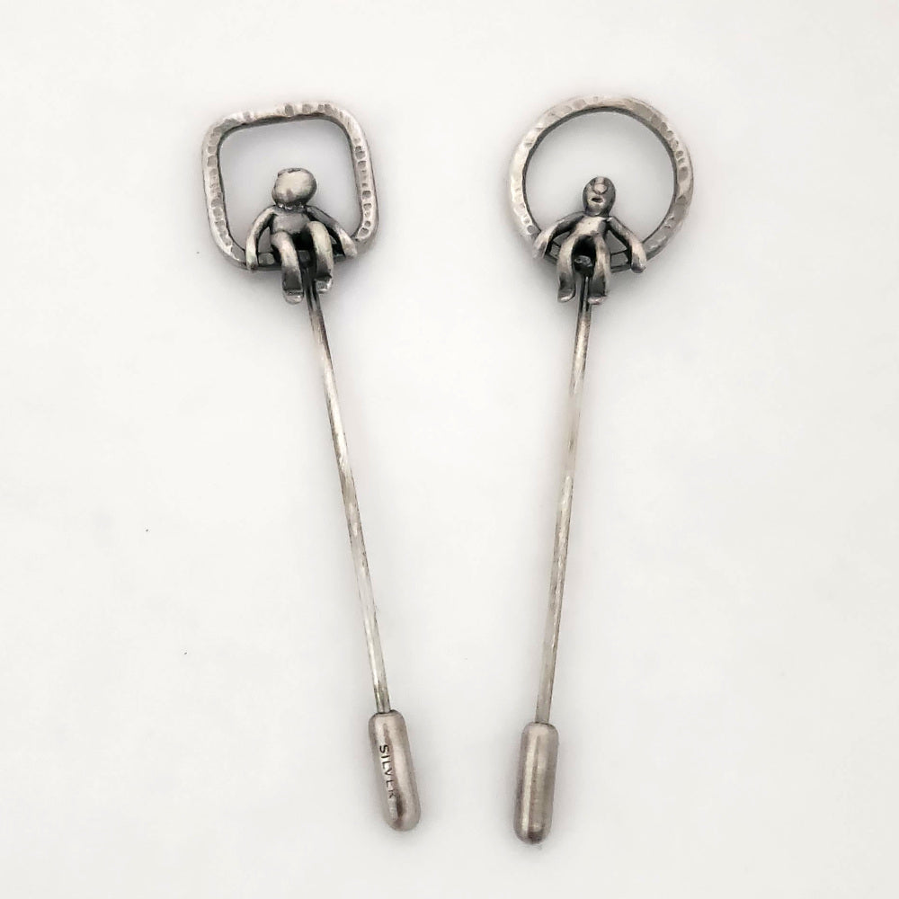 Hammered Ring Stick Pin