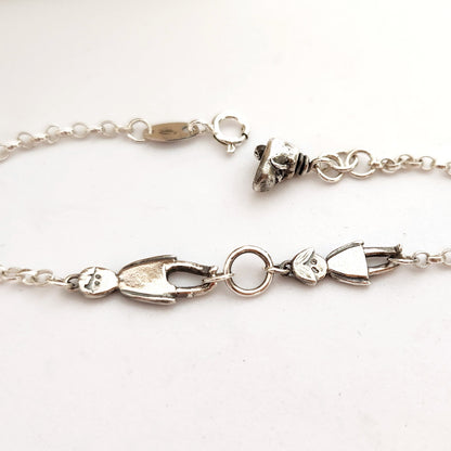 Boy girl family chain bracelet sterling silver