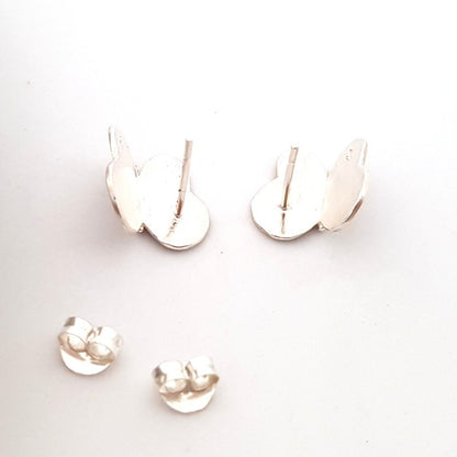 Hammered Sterling Silver Butterfly Earrings
