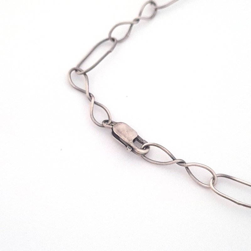 Handmade Big Links Sterling Silver Long Necklace