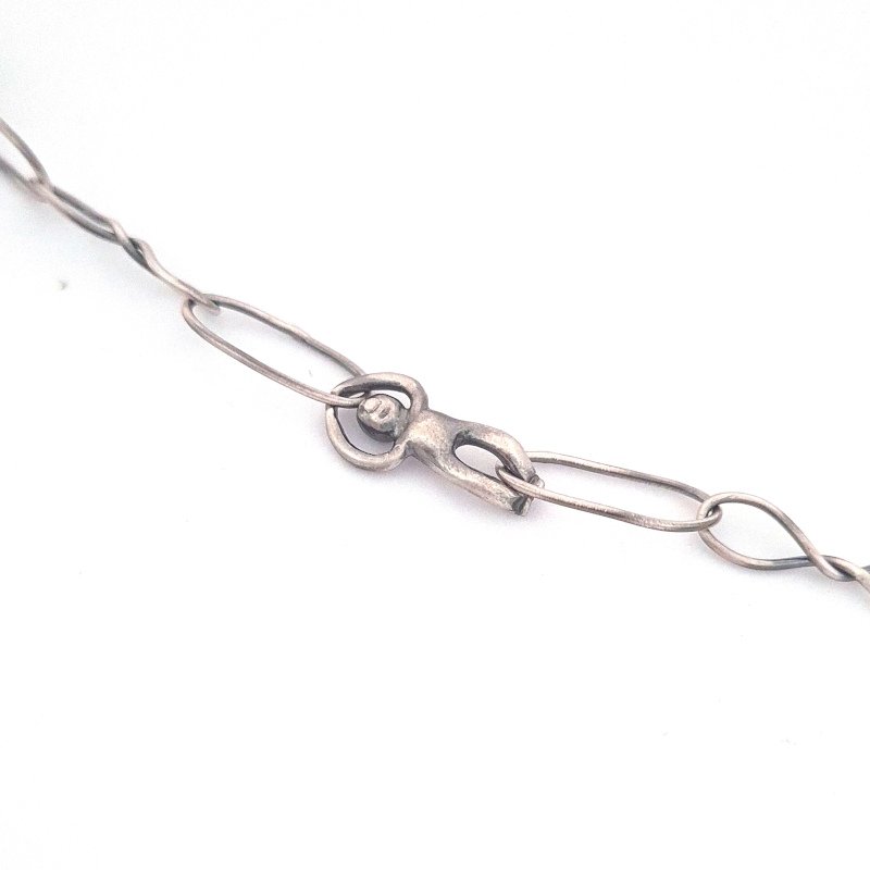 Handmade Big Links Sterling Silver Long Necklace