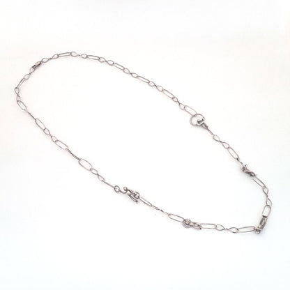 Handmade Big Links Sterling Silver Long Necklace