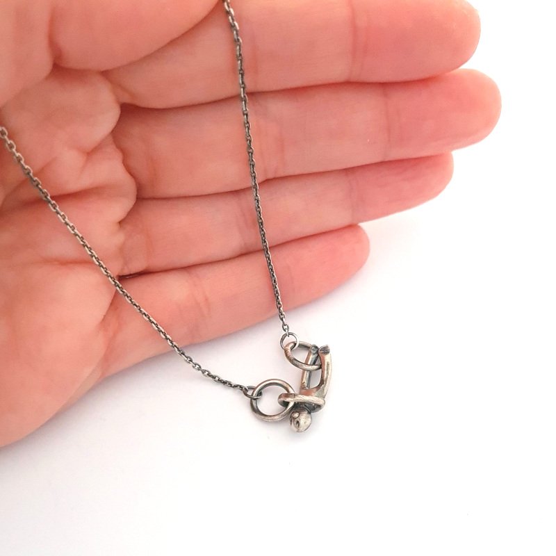 Minimalist silver sale necklace