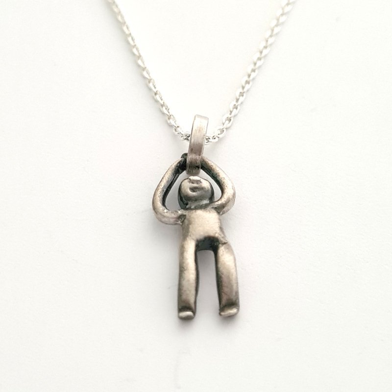 Minimalist Little People Pendant - Sterling Silver