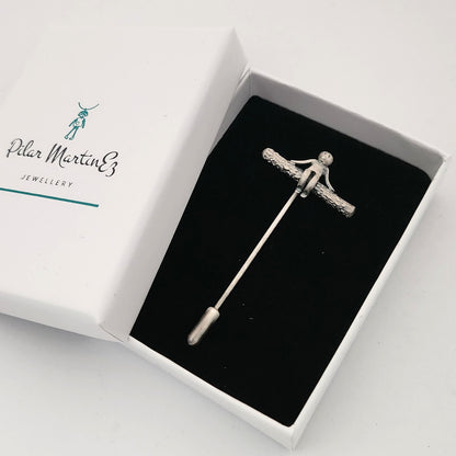 Sterling Silver Tree Trunk Stick Pin