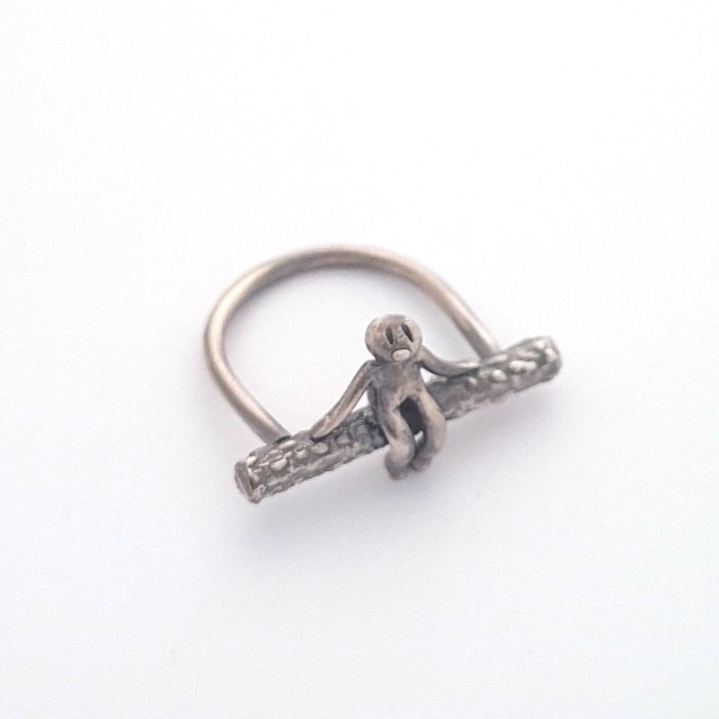 Sterling silver crucifix on sale ring