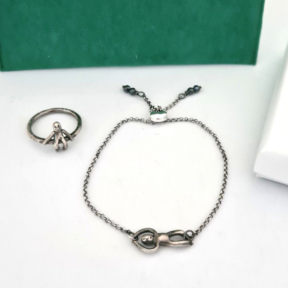 Minimalist Bracelet And Ring Set